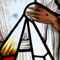 Divine mercy stained glass