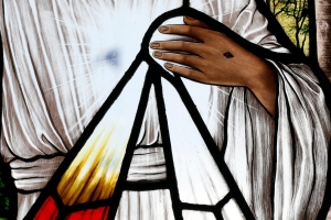 Divine mercy stained glass