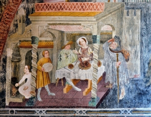 Miracle of the rooster. Church of St. Jakob in Kastelaz