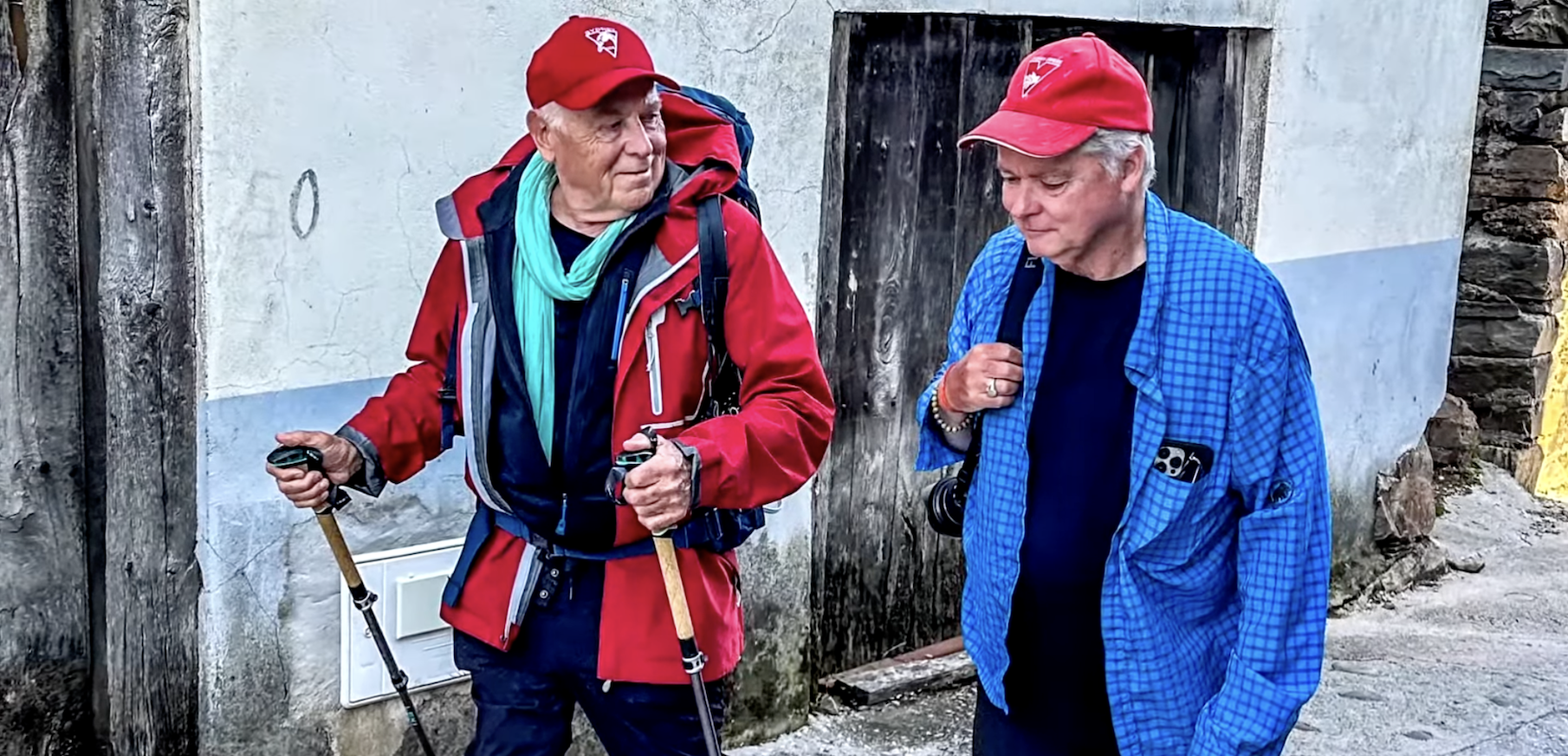 Actor Chris Heywood with Bill Bennet during The Way - My Way shooting