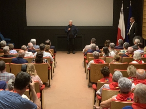 Mr Bennet introducing the film to Camino gathering in Valletta