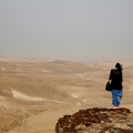 A woman in the Judean desert