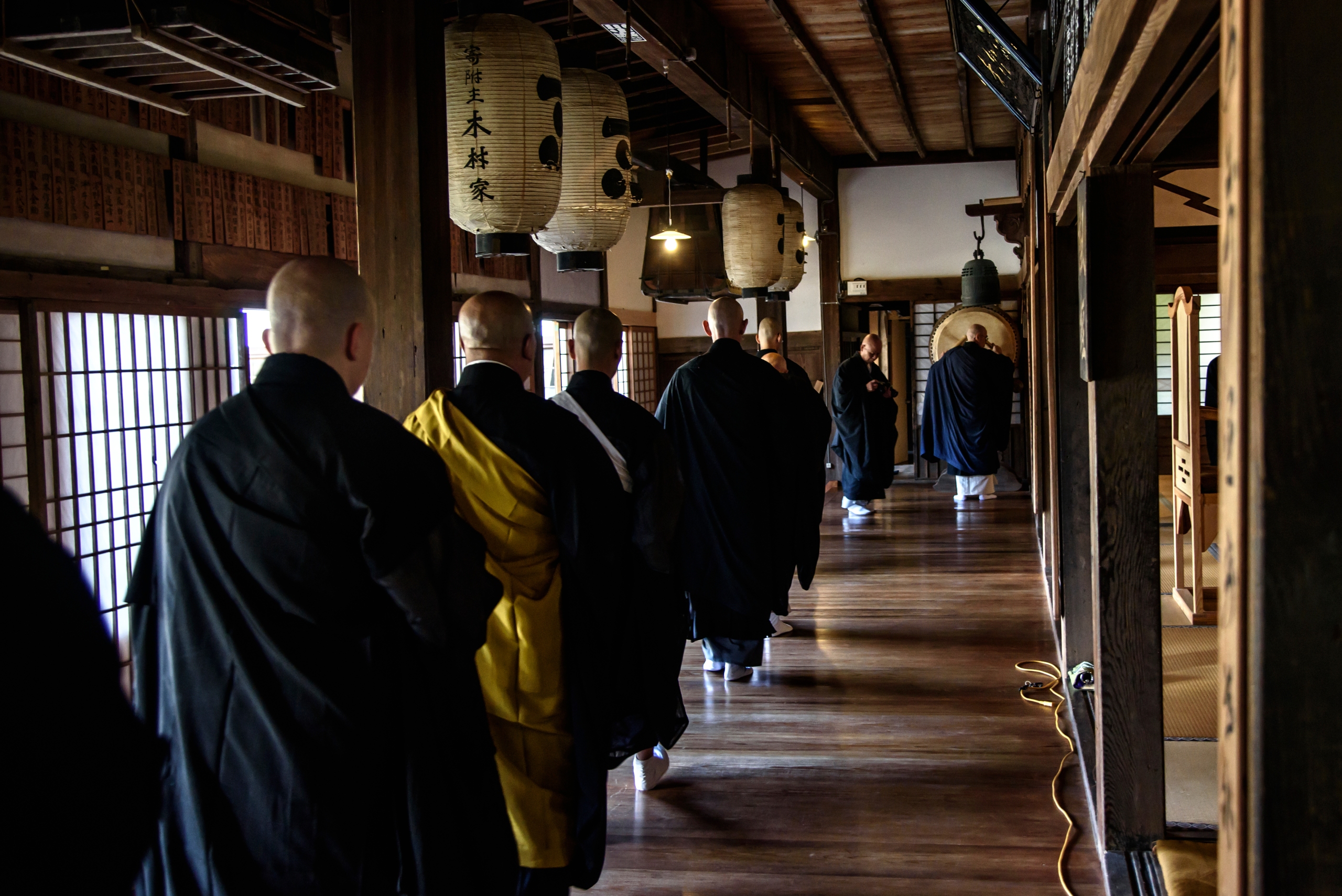 Japanese zen monks in Kyoto