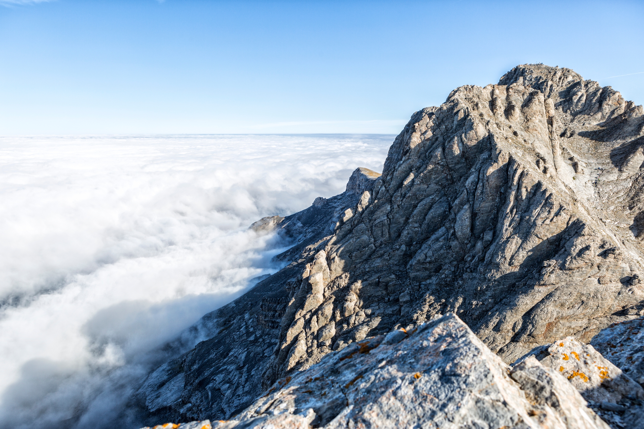 Mount Olympus in central Greece and Mytikas, its highest peak