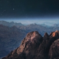 Sinai Peninsula, Moses Mountain, shortly before dawn.