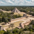 Aerial view of the ancient Mayan city of Chichen Itza