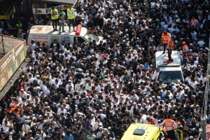Orthodox Jewish pilgrims celebrate near the tomb of Rabbi Nachman as they celebrate Rosh Hashanah, the Jewish New Year, amid Russia's ongoing war in Ukraine.