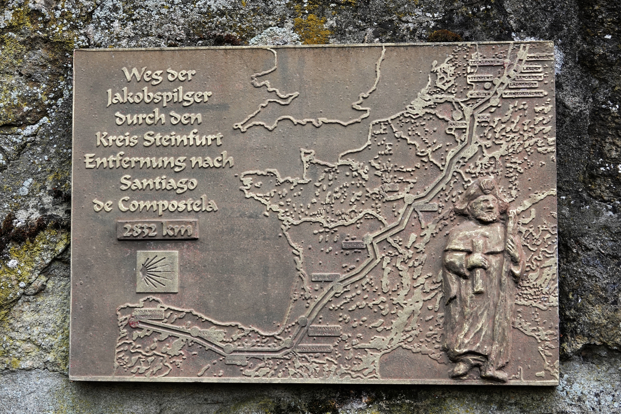 mapa camino santiago desde alemania