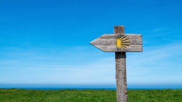 Camino de Santiago en San Esteban de Leces, España