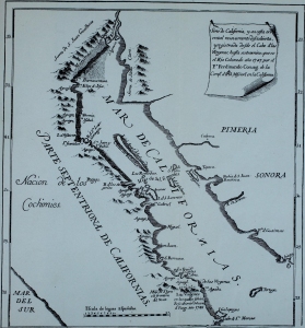 Mapa de 1915 de las 21 misiones de California