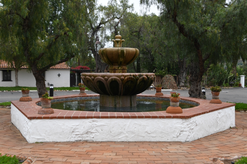 water fountain found at Mission San Diego De Alcala in southern california