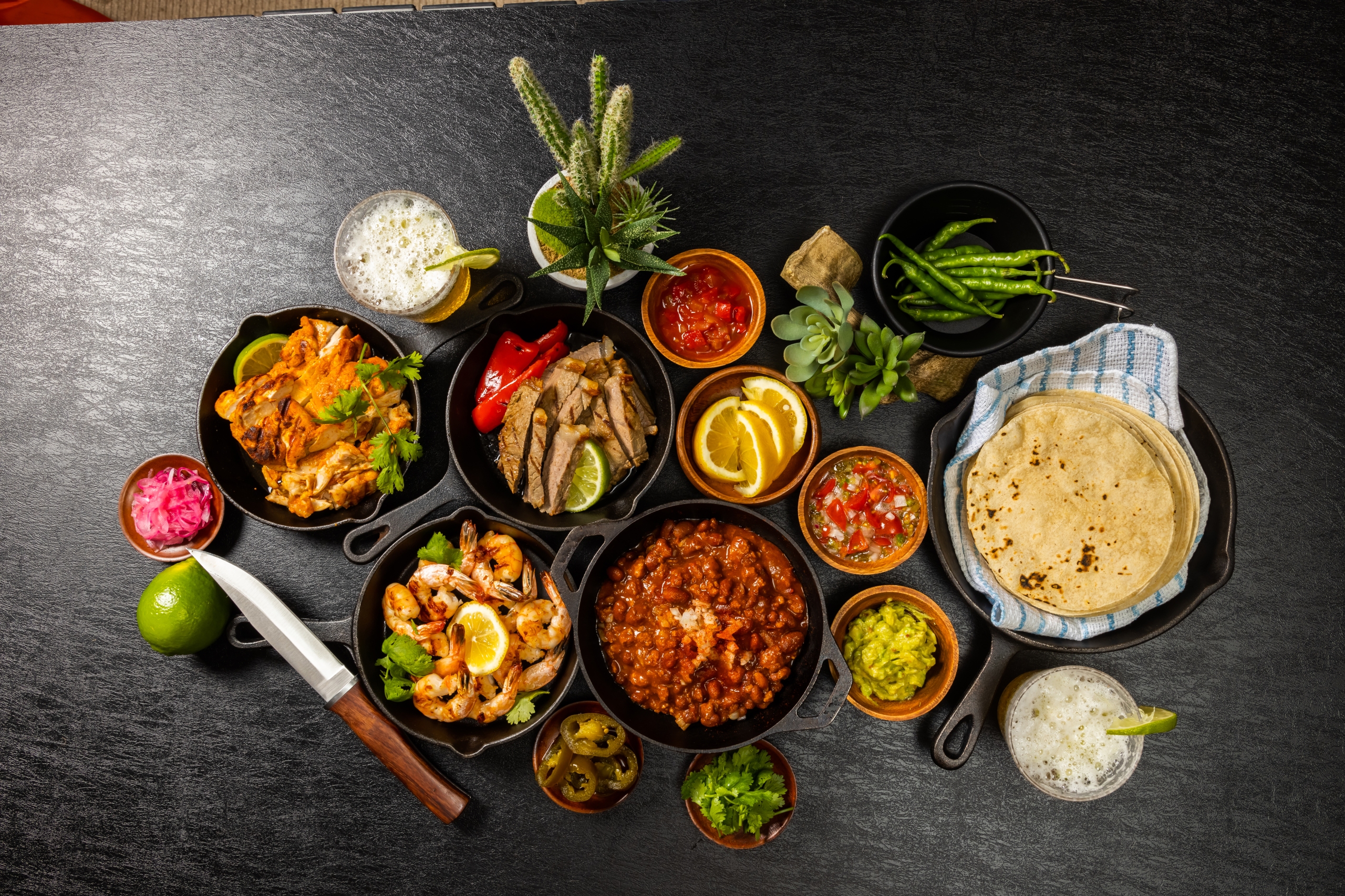 seleccion de comida tex mex
