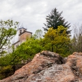 View of a church, located in Sacro Monte di Belmonte's complex, Cuorgnè, Italy