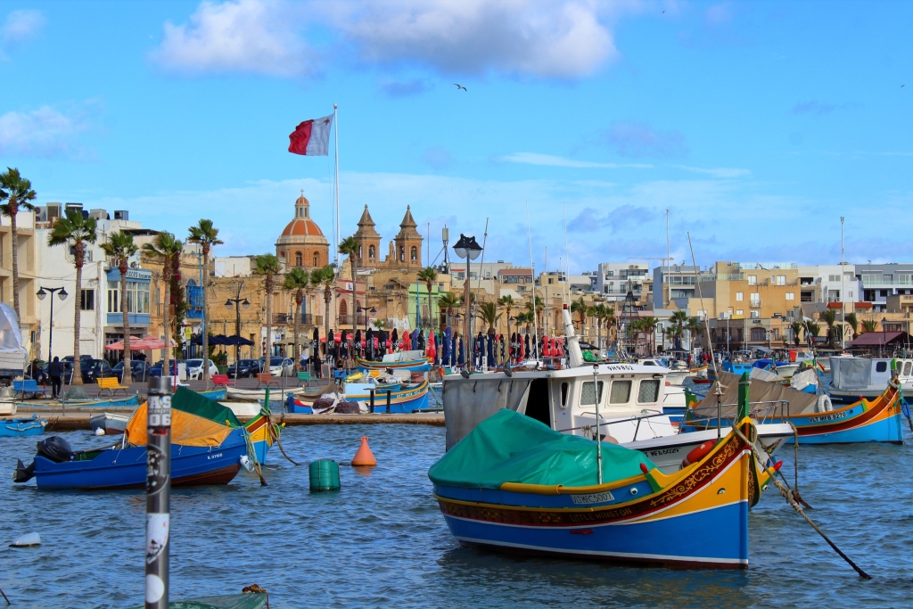 Photo of the fishing village of Marsaxlokk