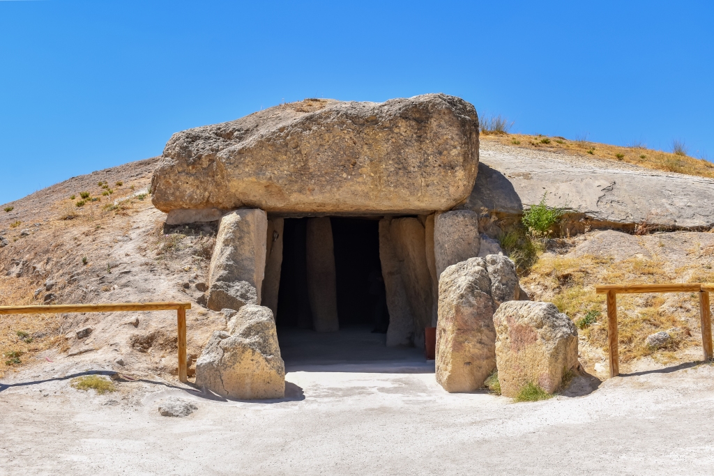 DOLMEN WITH STANDING STONES (ANTEQUERA SPAIN)