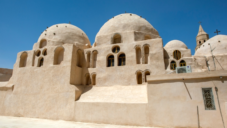 :A domed section of Saint Bishoy Monastery, a Coptic Orthodox monastery
