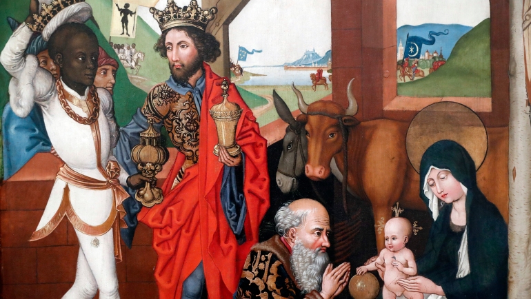 Unterlinden Museum. Adoration of the Christ Child by the Magi. Martin Schongauer. Late 15th century.