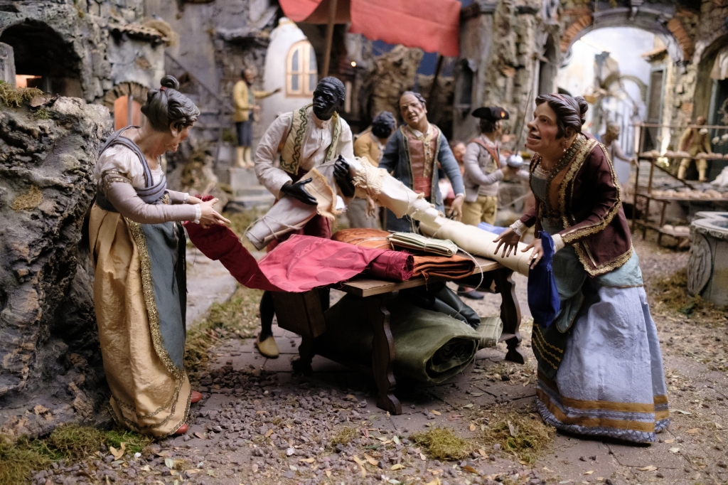 Several figures from the 18th-century Neapolitan Nativity Scene of the Prince