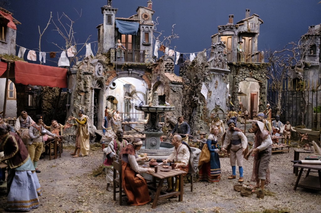 Several figures from the 18th-century Neapolitan Nativity Scene of the Prince