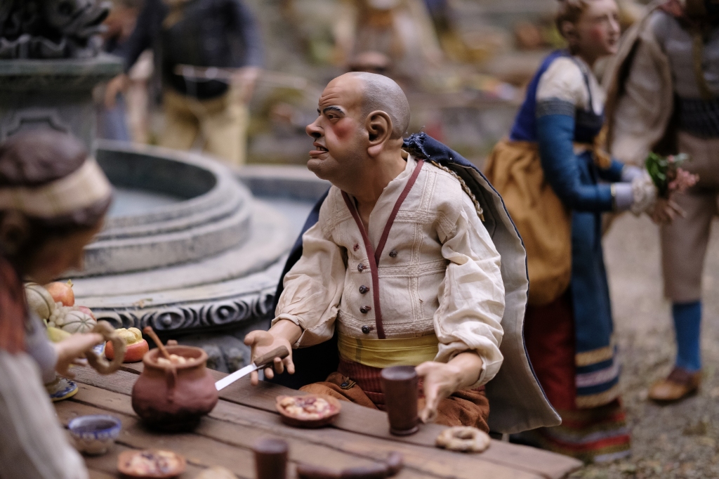 Several figures from the 18th-century Neapolitan Nativity Scene of the Prince