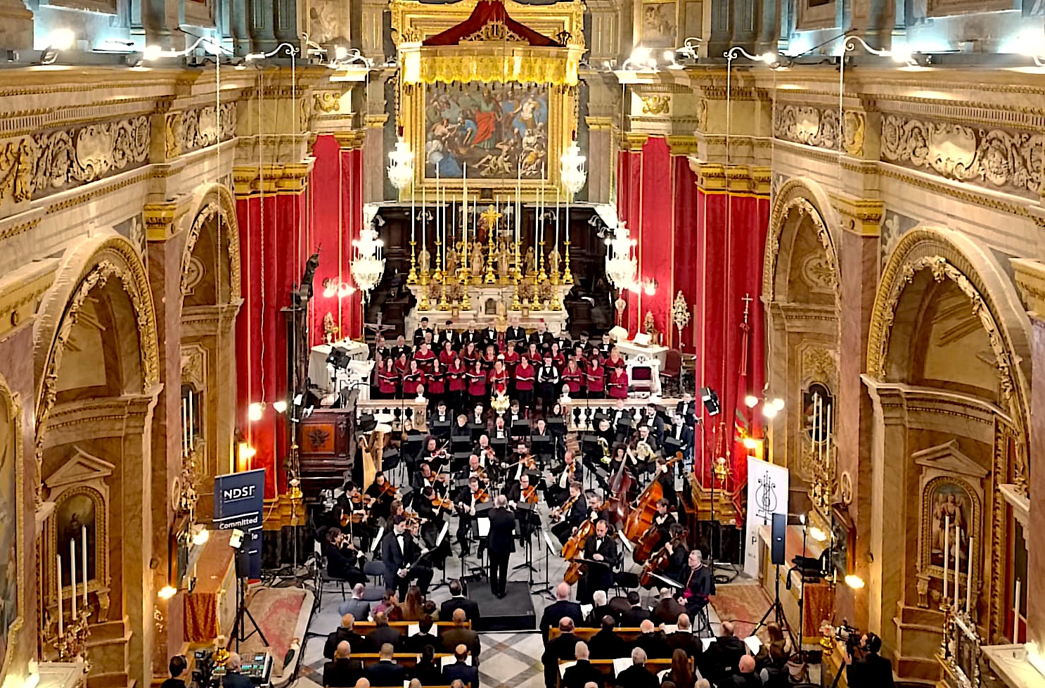 In memory of the First Performance of the Oratorio Paulinus Here in the Middle of the Cave a Candle is Lit in the Basilica of Rabat 2.2.2024