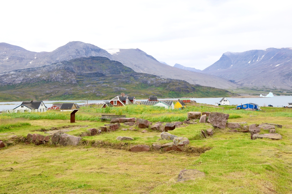 The main ruins of Garðar Cathedral in Igaliku, South Greenland. Part of a World Heritage Site.