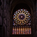Saint-Malo: Interior view of Saint-Malo Cathedral showing the rose window