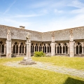 Interior architectural details of the cloister in the Cathedral of Saint Tugdual