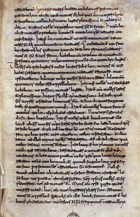 Codex Aretinus 405 containing the only surviving copy of Egeria’s Travels