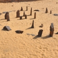 Nabta Playa Calendar Circle, reconstructed at Aswan Nubia museum