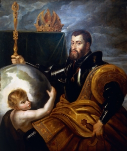 Allegory of Emperor Charles V as "ruler of the world" (painting by Peter Paul Rubens, 1604).