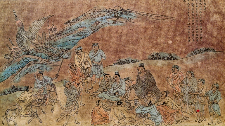 Confucius among his pupils