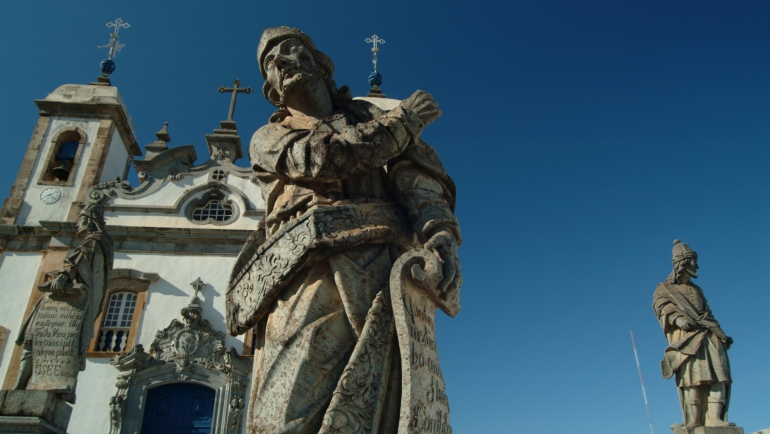 The Sanctuary of Bom Jesus de Matosinhos, adorned with sculptures by Antônio Francisco Lisboa, the Aleijadinho, work known as 12 Prophets
