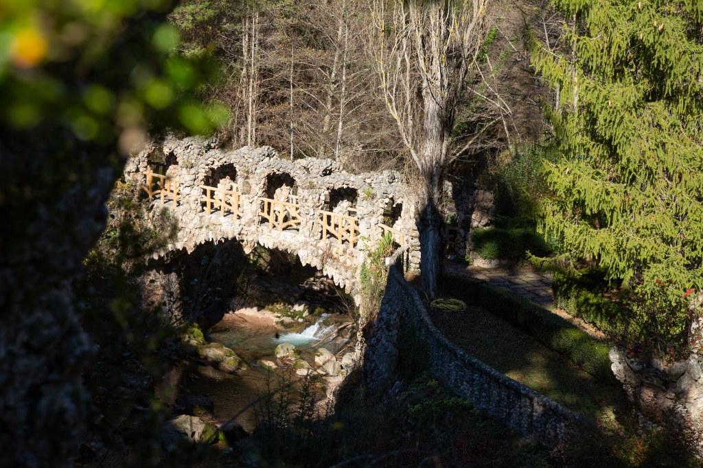 Jardin Artigas, a garden designed by Antoni Gaudí, in the town of Pobla de Lillet, Catalonia,