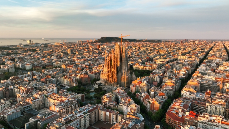 La Sagrada Familia a vista de dron