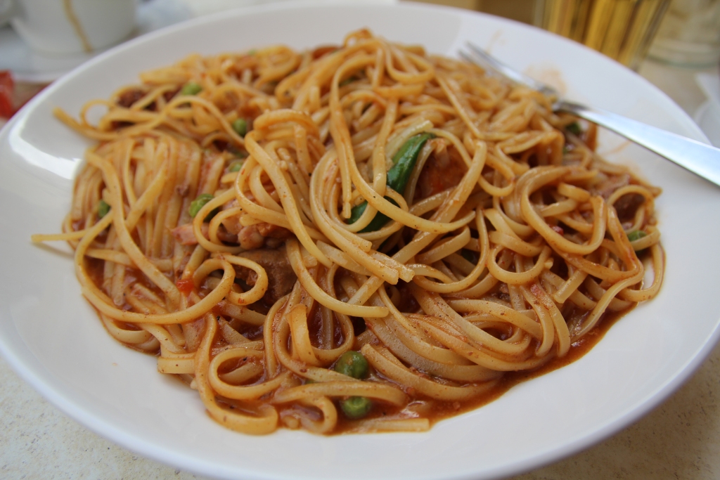 Pasta with rabbit sauce - Maltese national food 