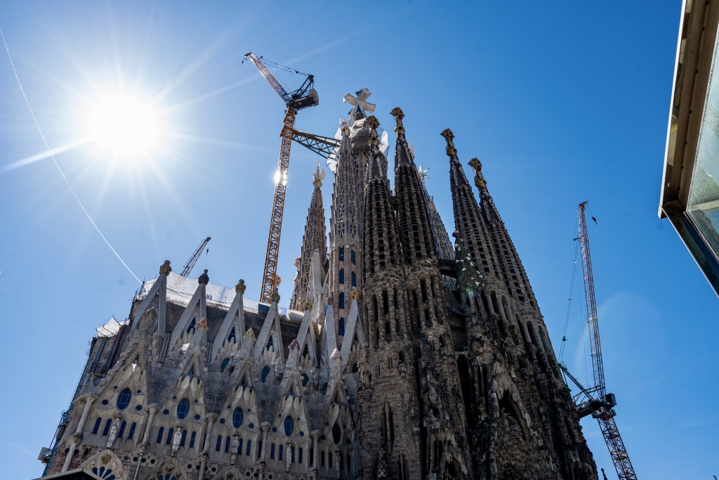 The Sagrada Familia is a basilica that has been under construction since 1882.