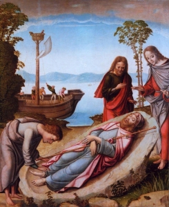 Landing of the body of the apostle James, by the Master of Astorga (Lázaro Galdiano Museum, Madrid)
