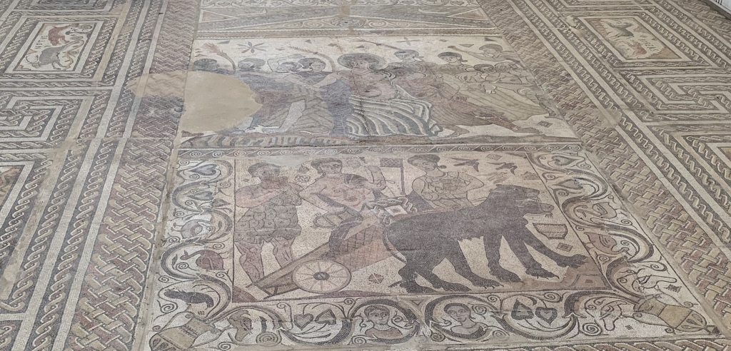 Mosaic from the Roman Villa of Santa Cruz de Valdearados, Burgos