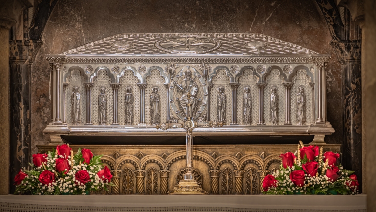 Tomb of the Apostle James the Great in the Cathedral of Santiago de Compostela, Spain
