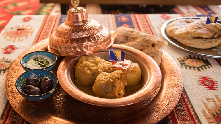 Delicious traditional food from Bosnia and Herzegovina called Jelan Dolma.