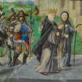 Saint Elizabeth, Queen of Portugal ("a Rainha Santa Isabel"), on pilgrimage to Santiago de Compostela