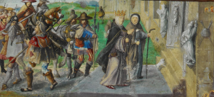 Saint Elizabeth, Queen of Portugal ("a Rainha Santa Isabel"), on pilgrimage to Santiago de Compostela