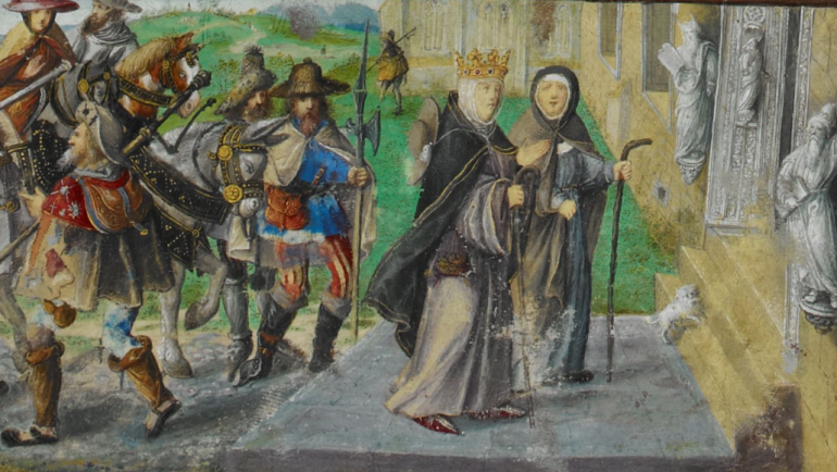 Saint Elizabeth, Queen of Portugal ("a Rainha Santa Isabel"), on pilgrimage to Santiago de Compostela