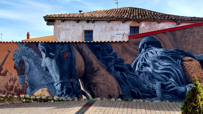 Mural del Cid en Cardeñajimeno, Burgos