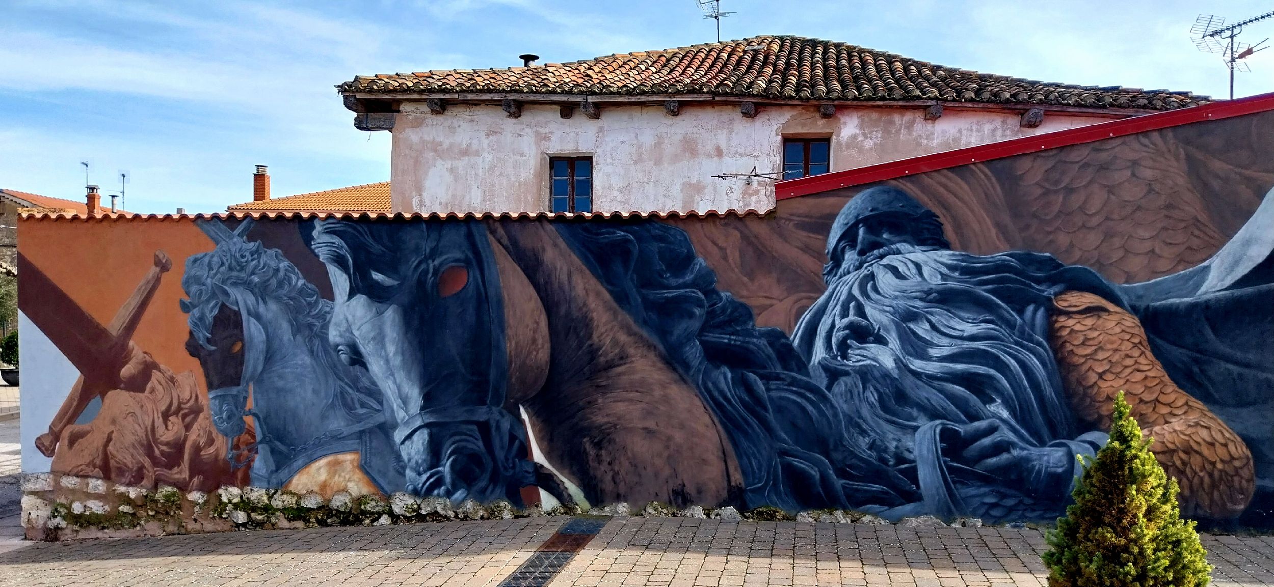 Mural del Cid en Cardeñajimeno, Burgos