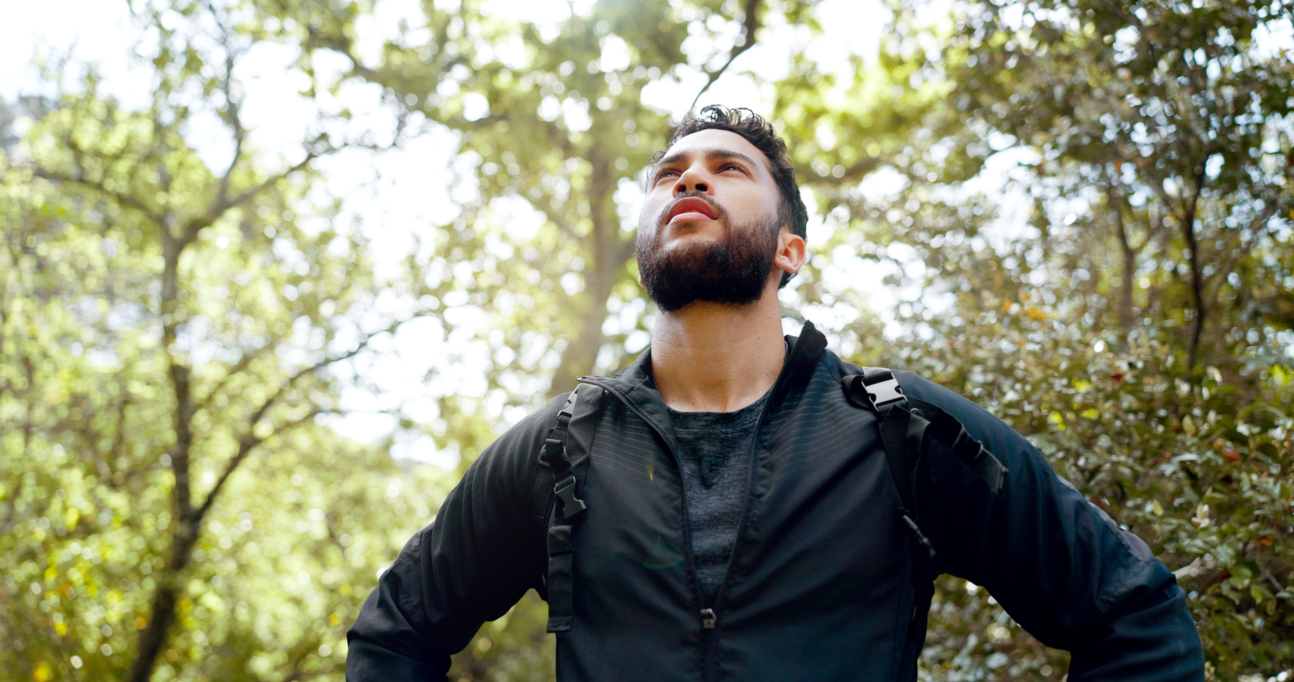 hiker thinking