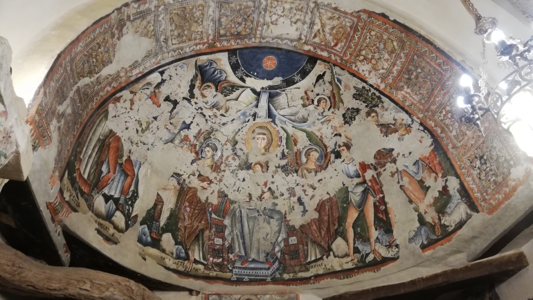 Pintura cristiana del siglo IV d.C. en Wadi El Natrun