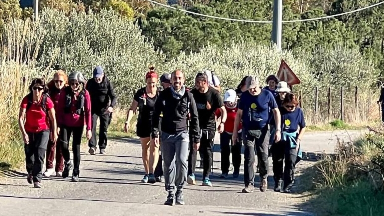 Maltese pilgrims walking the Camino in Sicily