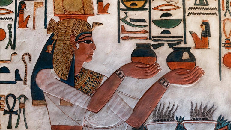 Wine offering by Queen Nefertari, Luxor